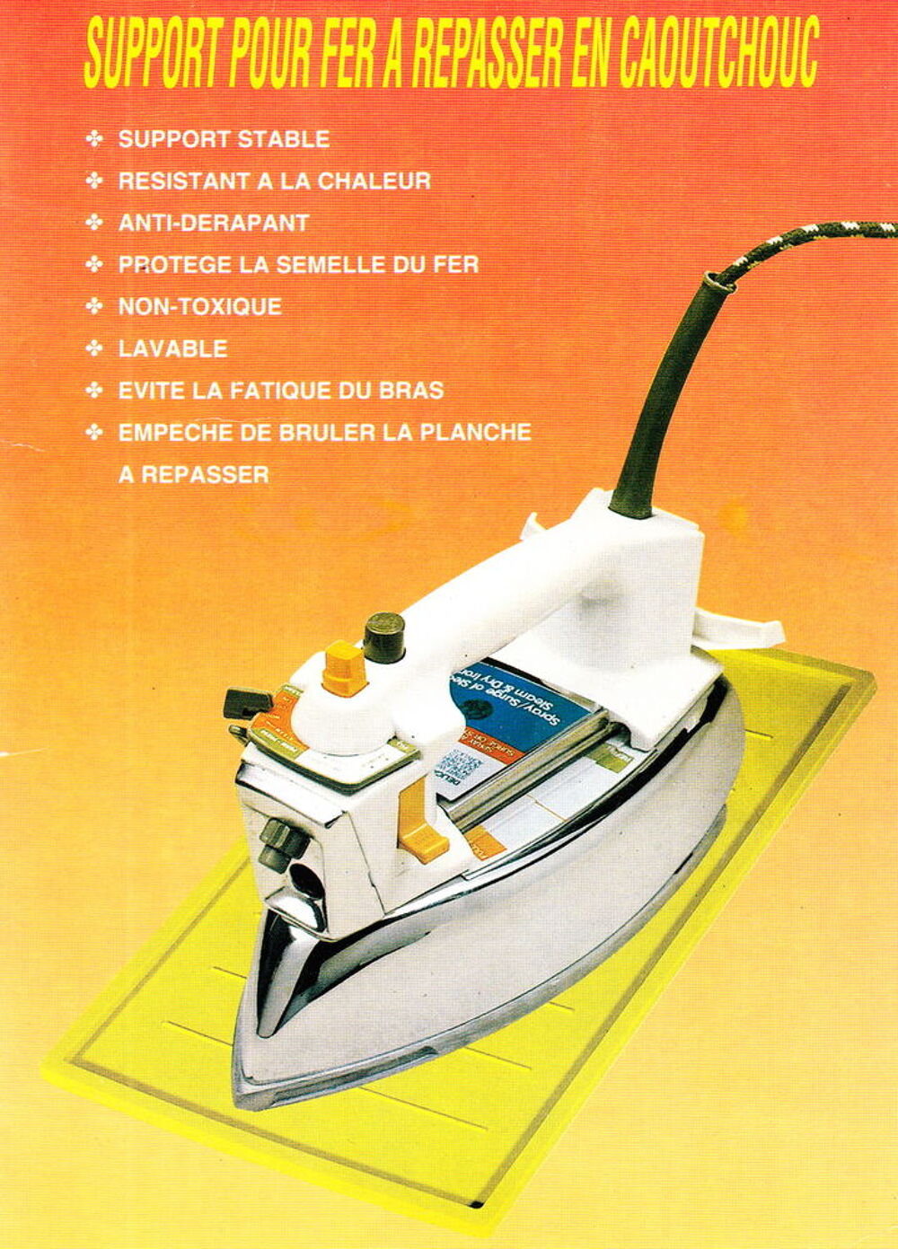 Support pour Fer &agrave; repasser en caoutchouc / silicone NEUF
Electroménager