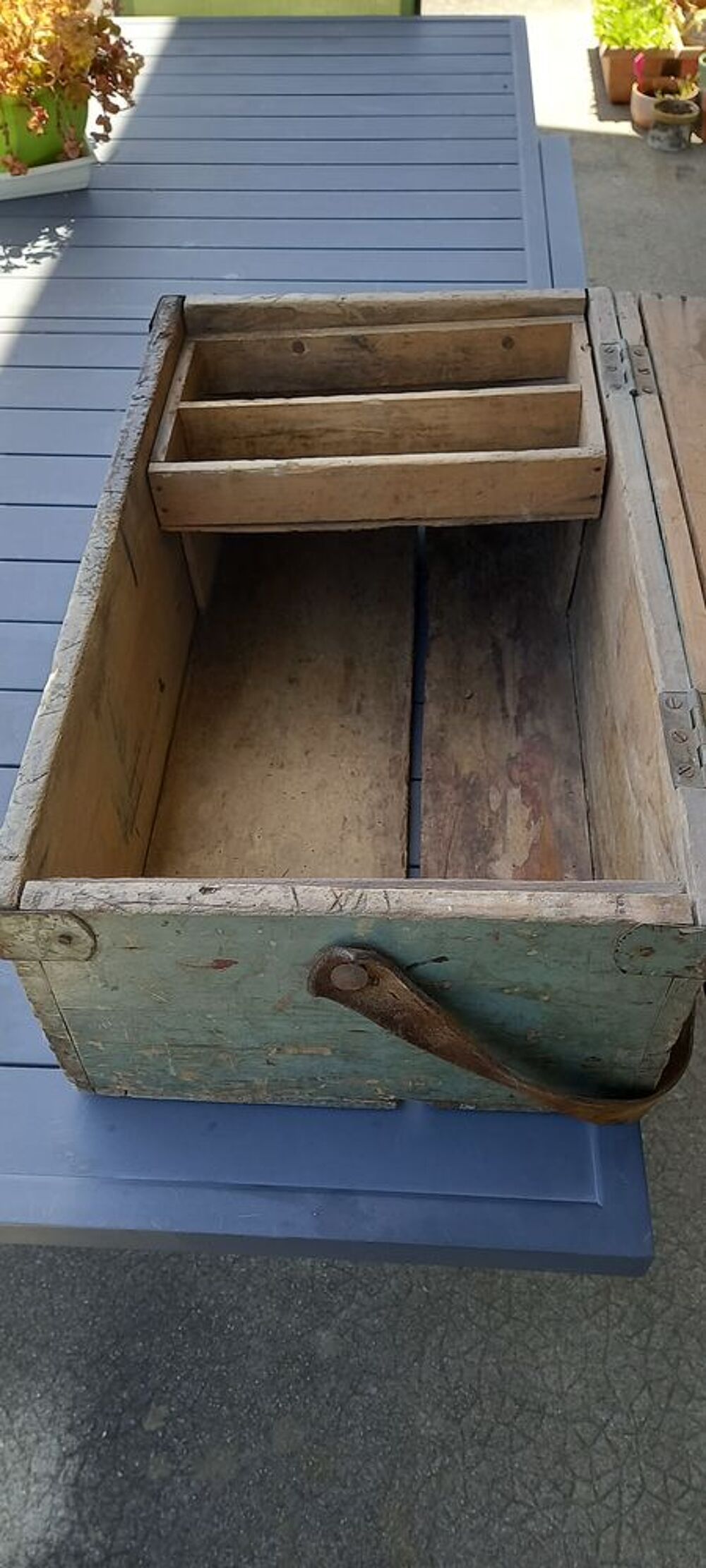 Ancienne caisse d'outillage professionnelle vintage 