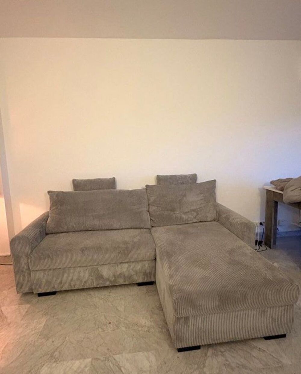 canap&eacute; d'angle convertible gris Meubles