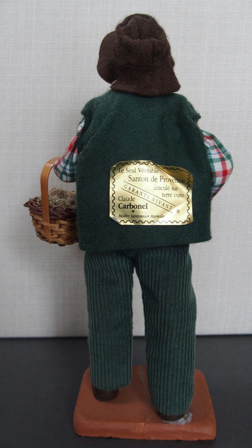 SANTON DE PROVENCE CLAUDE CARBONEL - HOMME PANIER (22 cm) 