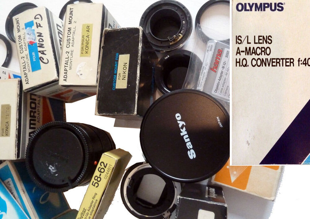 Lot de Bagues de Convertions d'Objectifs photo.. Photos/Video/TV