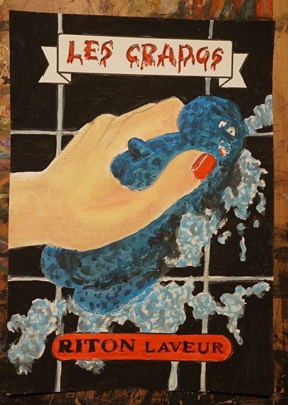 peinture - les crados - riton laveur - sur papier aquarelle Décoration
