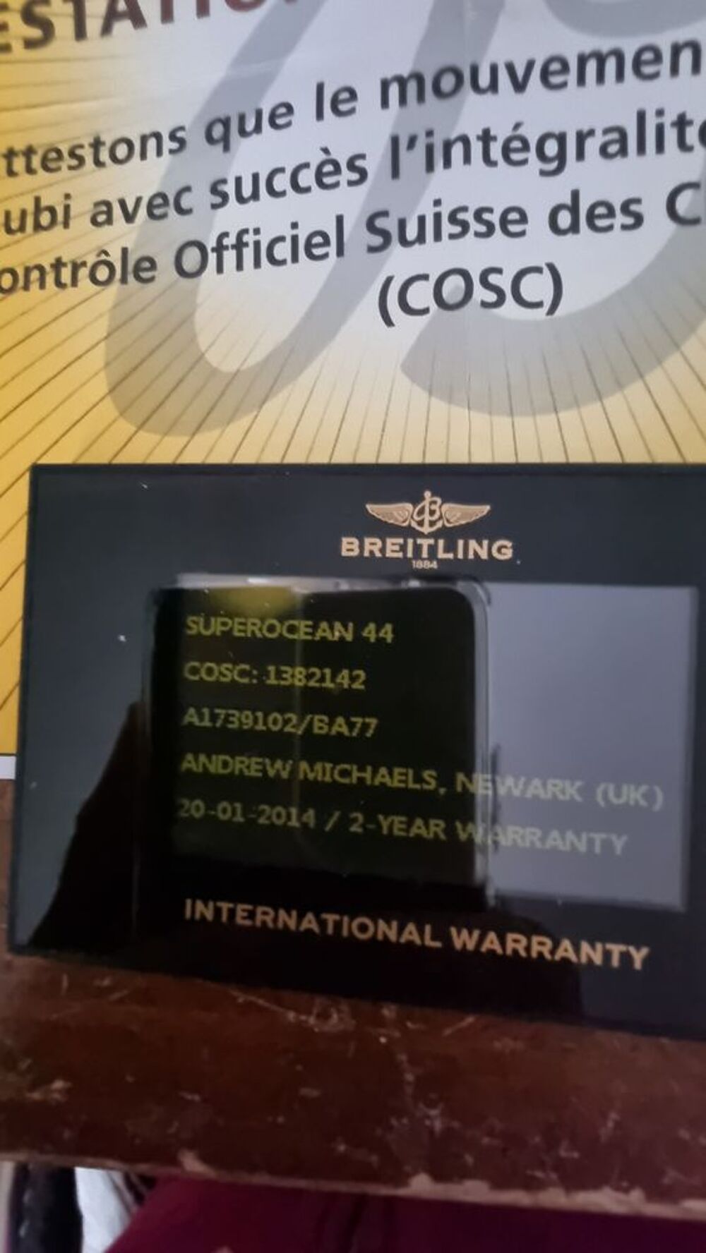 BREITLING SUPEROCEAN A17391 44mm n&deg; s&eacute;rie 13821423 Bijoux et montres