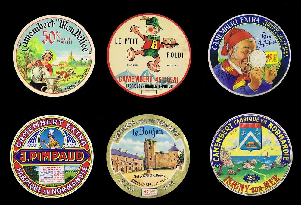 &Eacute;TIQUETTES anciennes de CAMEMBERT 