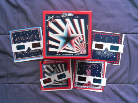 Coffret de 4 Cartes avec enveloppes&lunettes 3D JP Gaultier 15 Villejuif (94)