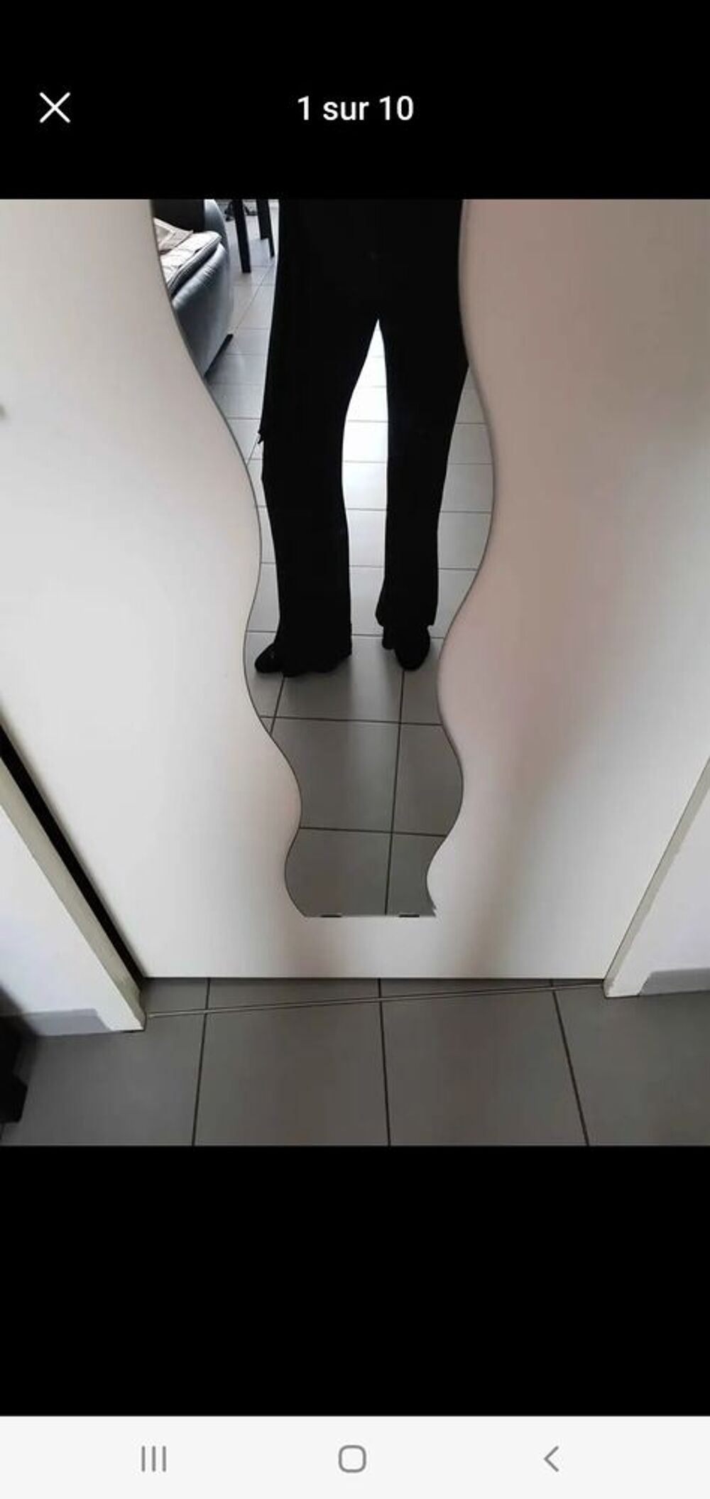 pantalon noir fluide fendu sur les c&ocirc;t&eacute;s taille 40 Vêtements
