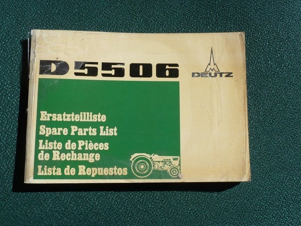   DEUTZ  tracteur D 5506 : catalogue de pi�ces  