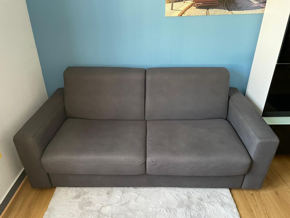 Canap&eacute; droit convertible gris Meubles