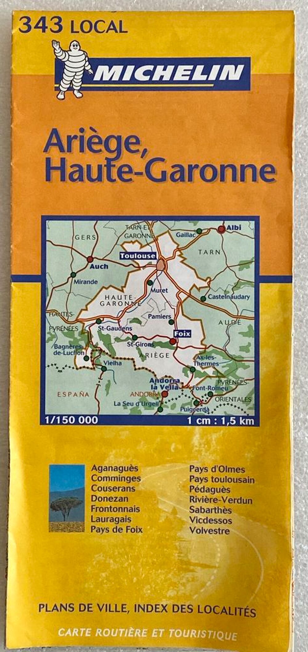 Carte routi&egrave;re Ari&egrave;ge - Haute Garonne N&deg; 343 Michelin Livres et BD
