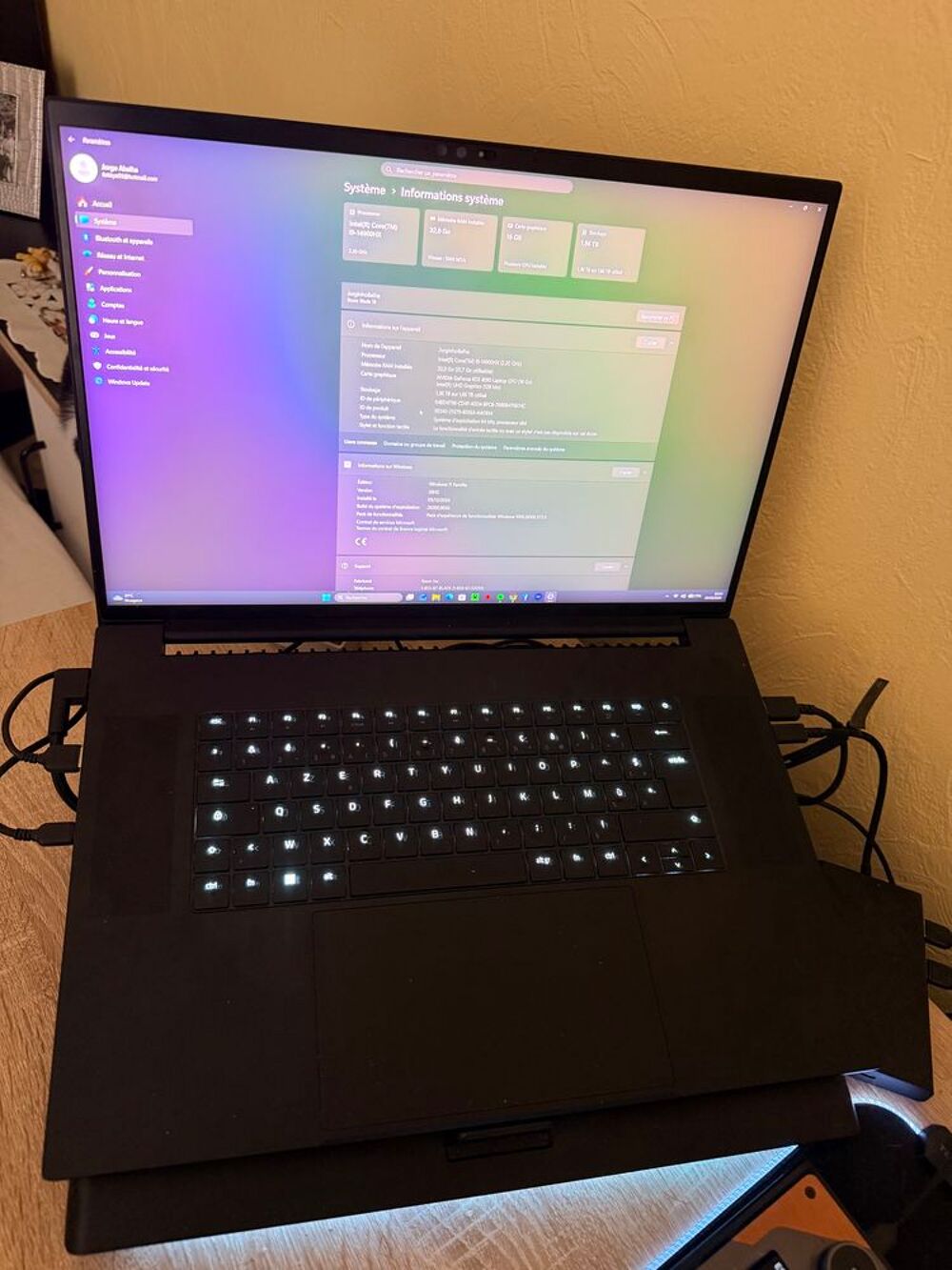 Razer Blade 18 (RTX 4090) ? Facture + Garantie Nov 2026 Matériel informatique