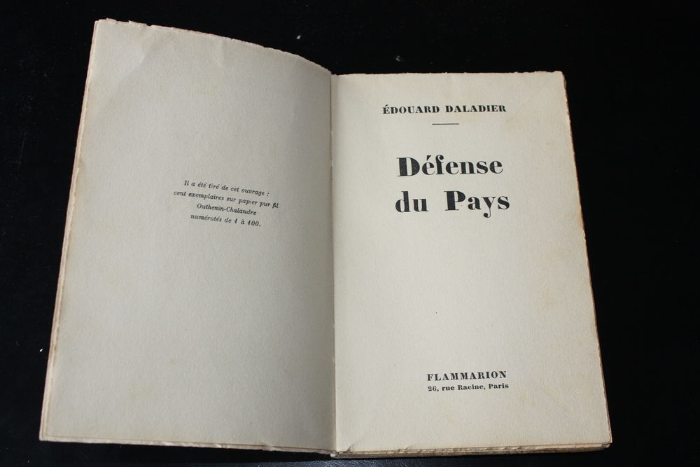DEFENSE DU PAYS - EDOUARD DALADIER - Livre Ancien 1939 - Livres et BD