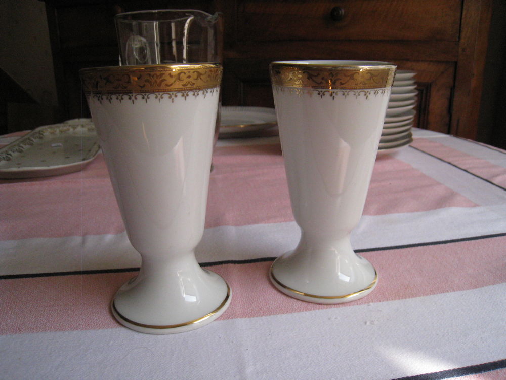 2 mazagran porcelaine Limoges or Cuisine