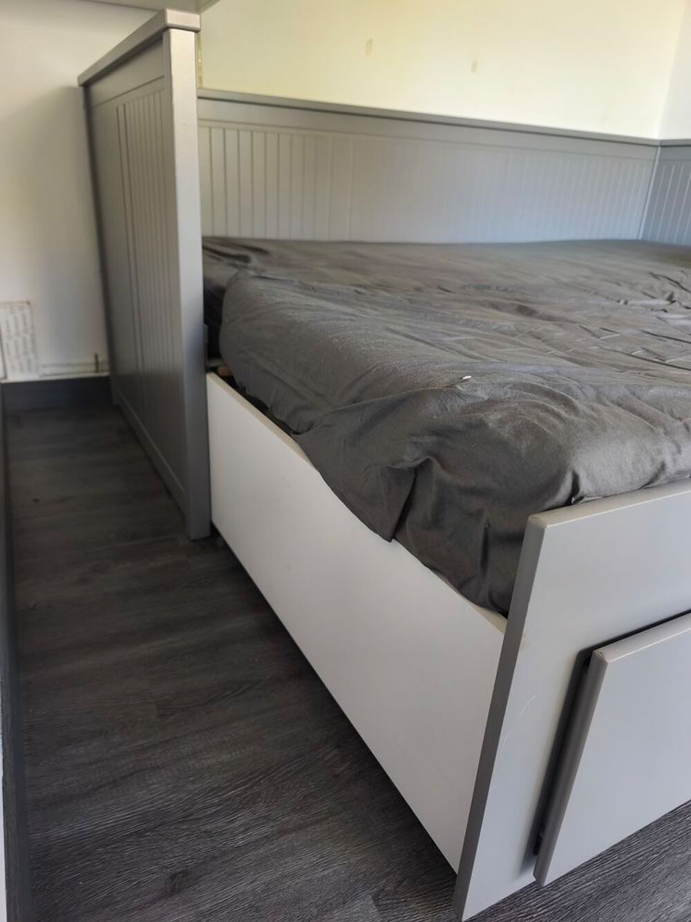 Lit banquette Hemnes 2 places (structure+2matelas ) Meubles