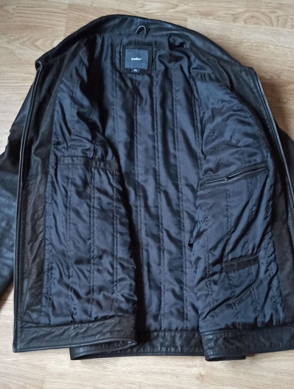 blouson cuir buffle de marque CELIO TAILLE 2 XL Vtements
