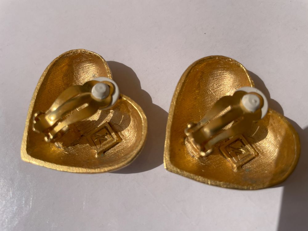 BO Boucle d'oreille COEUR dor&eacute; Sonia RYKIEL Bijoux et montres