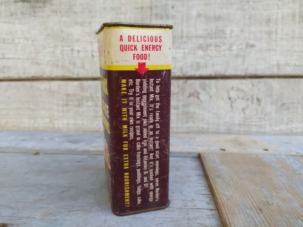 Ancienne Boite Publicitaire Borden's Chocolate US Tin Box 
