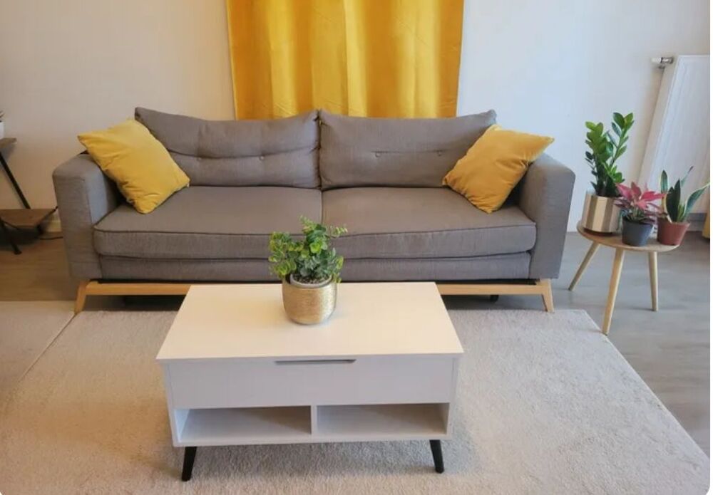 Canap&eacute; convertible gris 3 places avec couchage Meubles