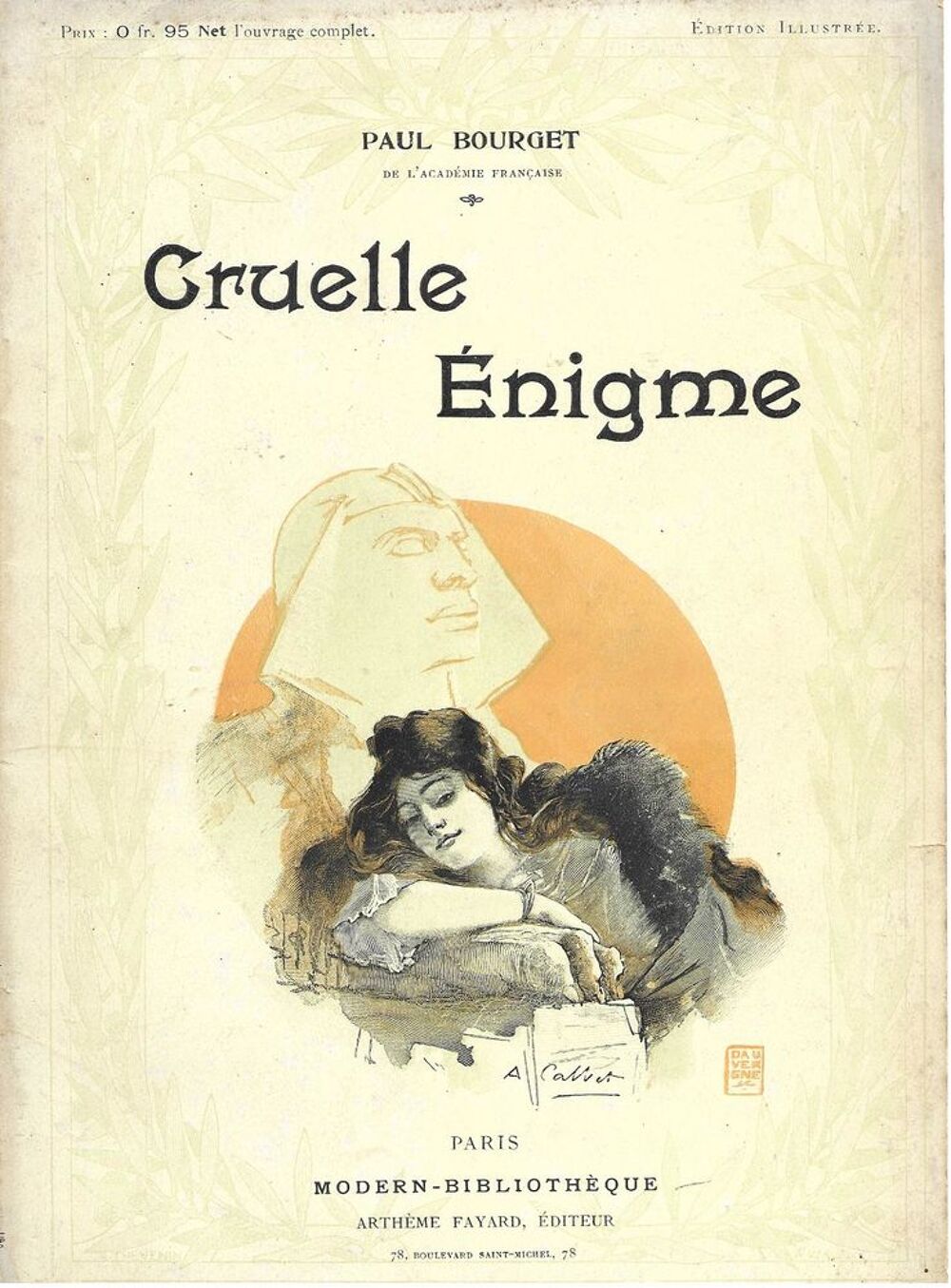  livre , Cruelle Enigme de Paul Bourget Livres et BD