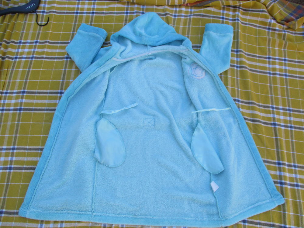 Robe de Chambre avec Capuche et Ceinture Cousue dans le Dos Vêtements enfants