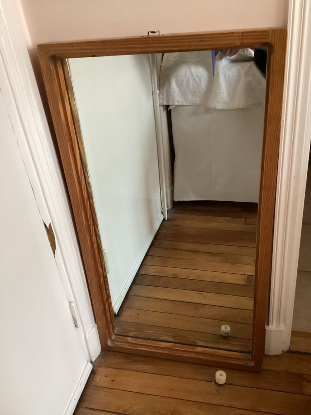 Magnifique miroir en bois &eacute;pais &agrave; la .. Meubles