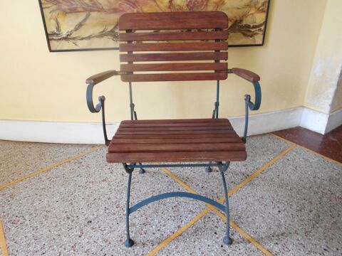 Fauteuil chaise bois m�tal pliable 35 Monflanquin (47)