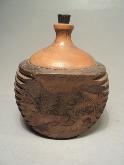 Ancienne Tabatire Touine Secouette Mer de Glace 1900. 32 Loches (37)