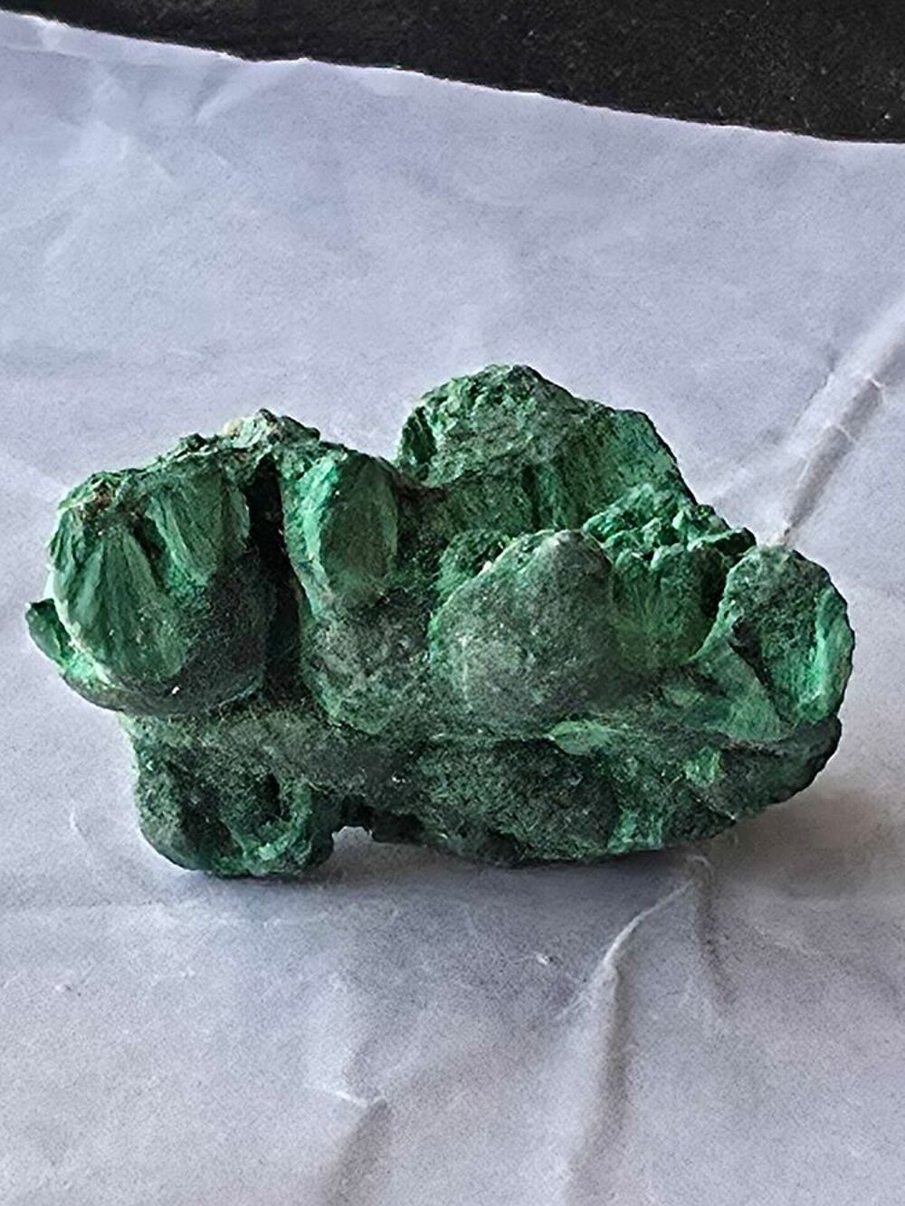 Pierre Naturelle Malachite Stalactite Fibreuse Katanga RDC 58g Collection 