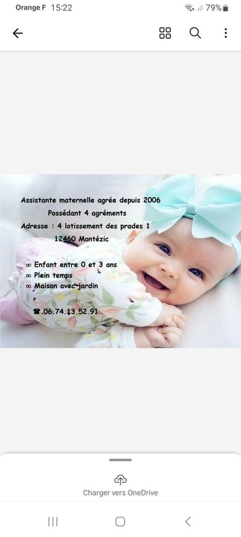 Assistante  maternelle  agréé à montézic  12460 0 12460 Montzic