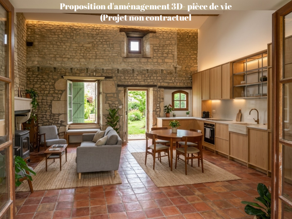 Vente Maison Maison de caractère en pierre + Grange (140 m²) Néré