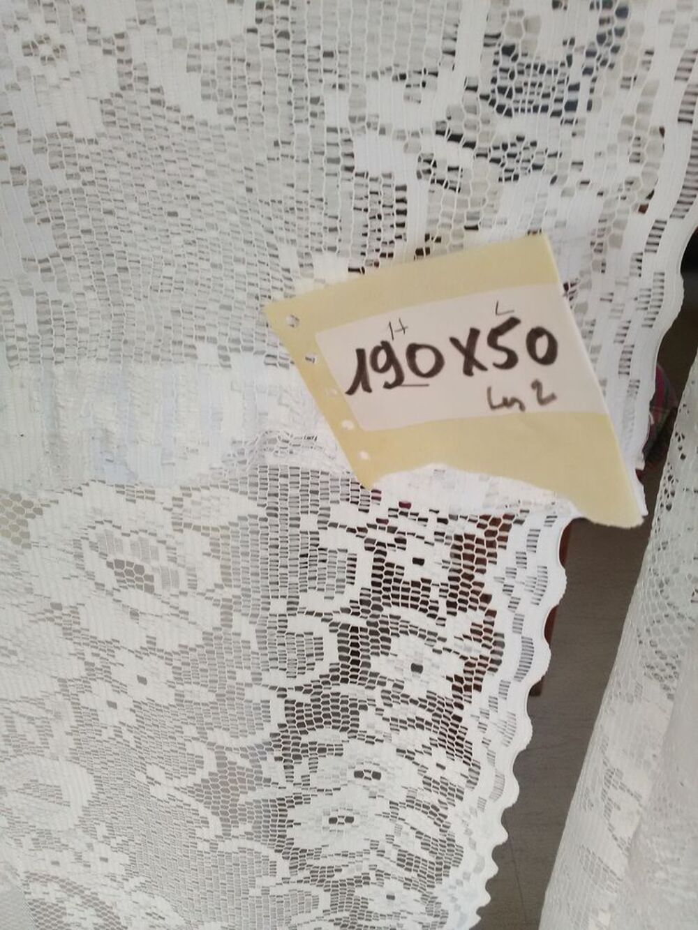RIDEAUX RUFLETTE TRINGLE 190H*150l blanc *2 10€ Décoration