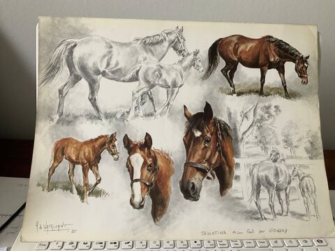 Une lithographie de 1985 H. De Watrigant  par  nijinsky 1 Saint-Gratien (95)