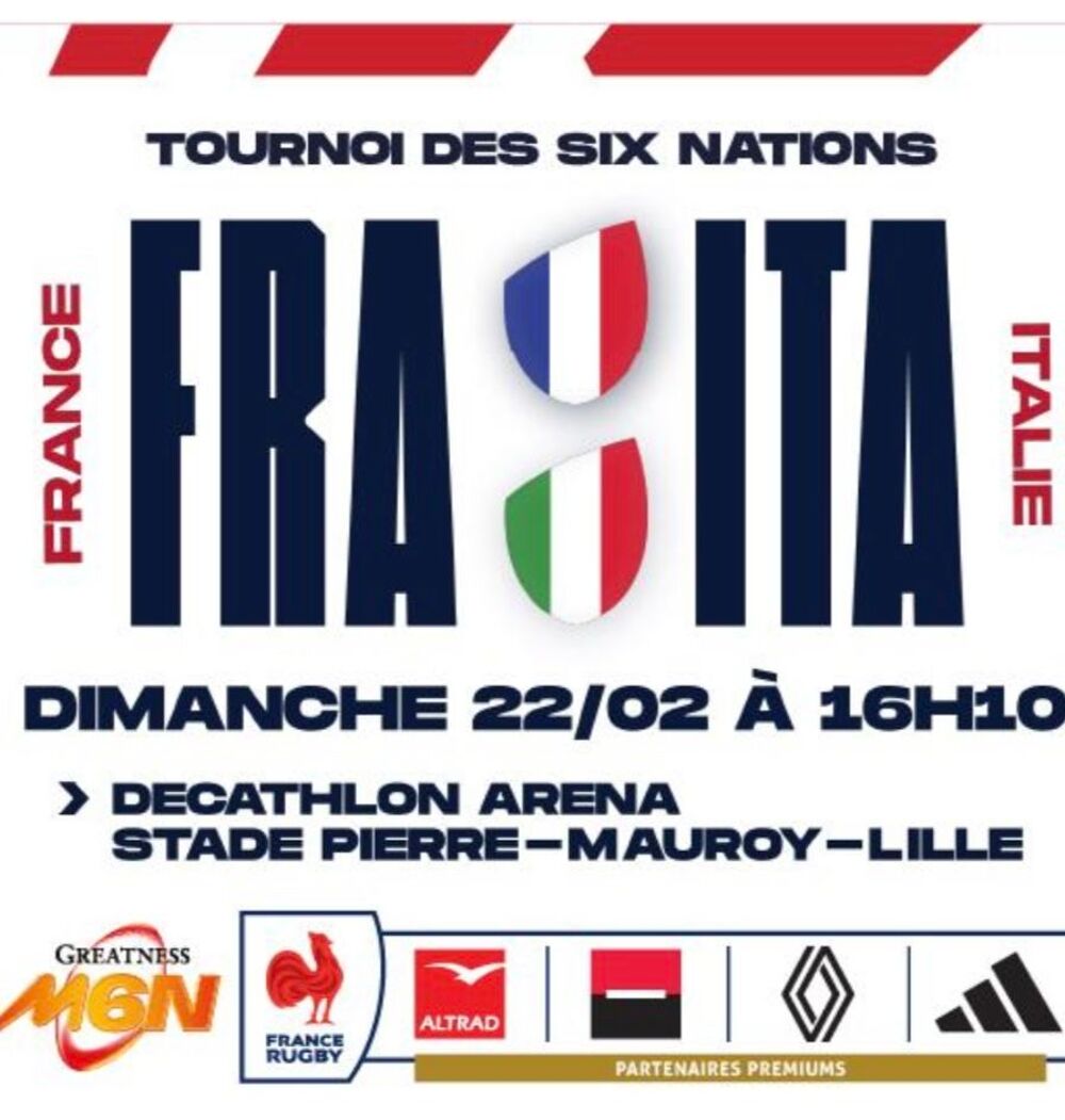 Place France italie Rugby tournoi 6 nations-Lille-22/02/26 Billetterie