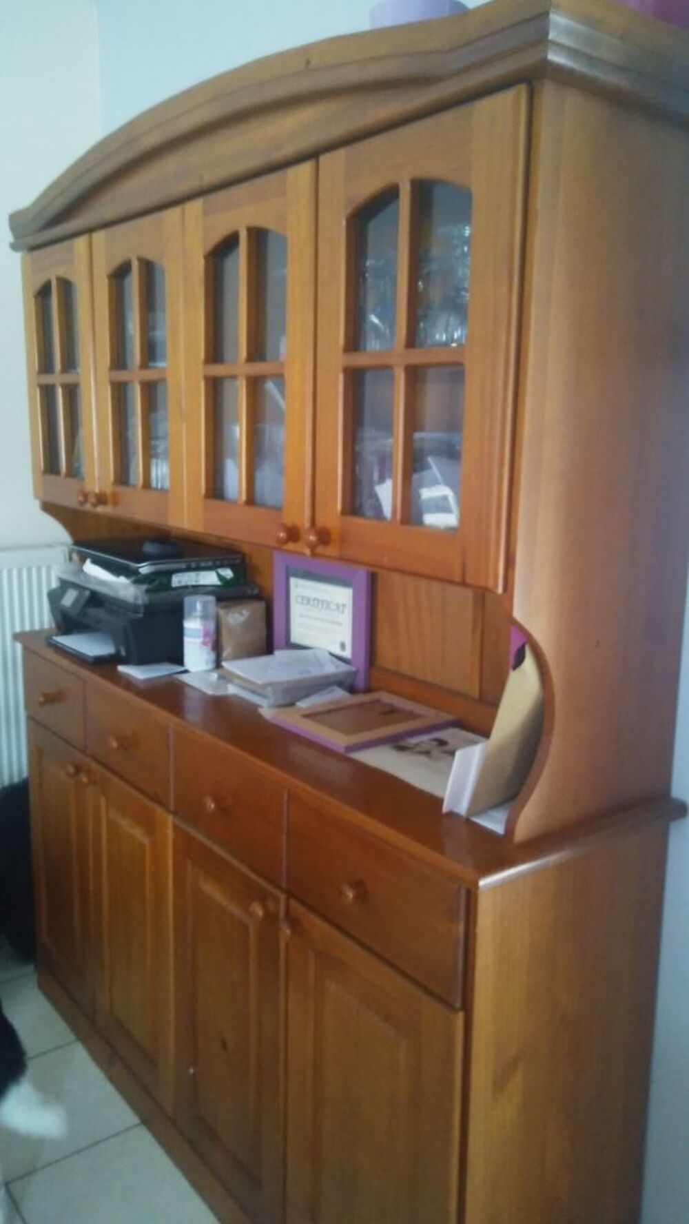 Meuble vaisselier vitrine en bois en tr&egrave;s bonne &eacute;tat Meubles