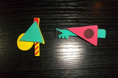 2 insignes publicitaire belle des champs 1 Colombier-Fontaine (25)