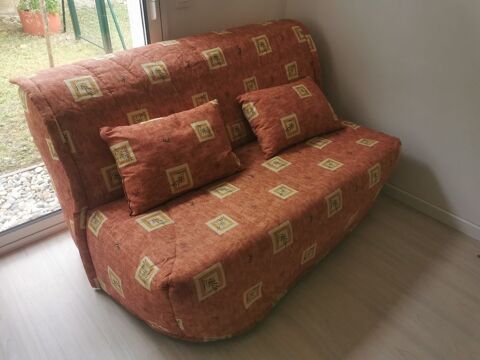 Canap-lit clic clac avec housse et coussins 75 Bordeaux (33)