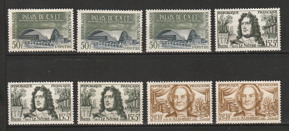 Timbres Neufs ANNEE 1959 simple,double,triple 