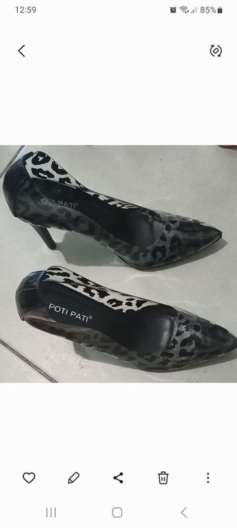 Chaussure  talon transparente noire pointure 39 30 Sainte-Clotilde (97)