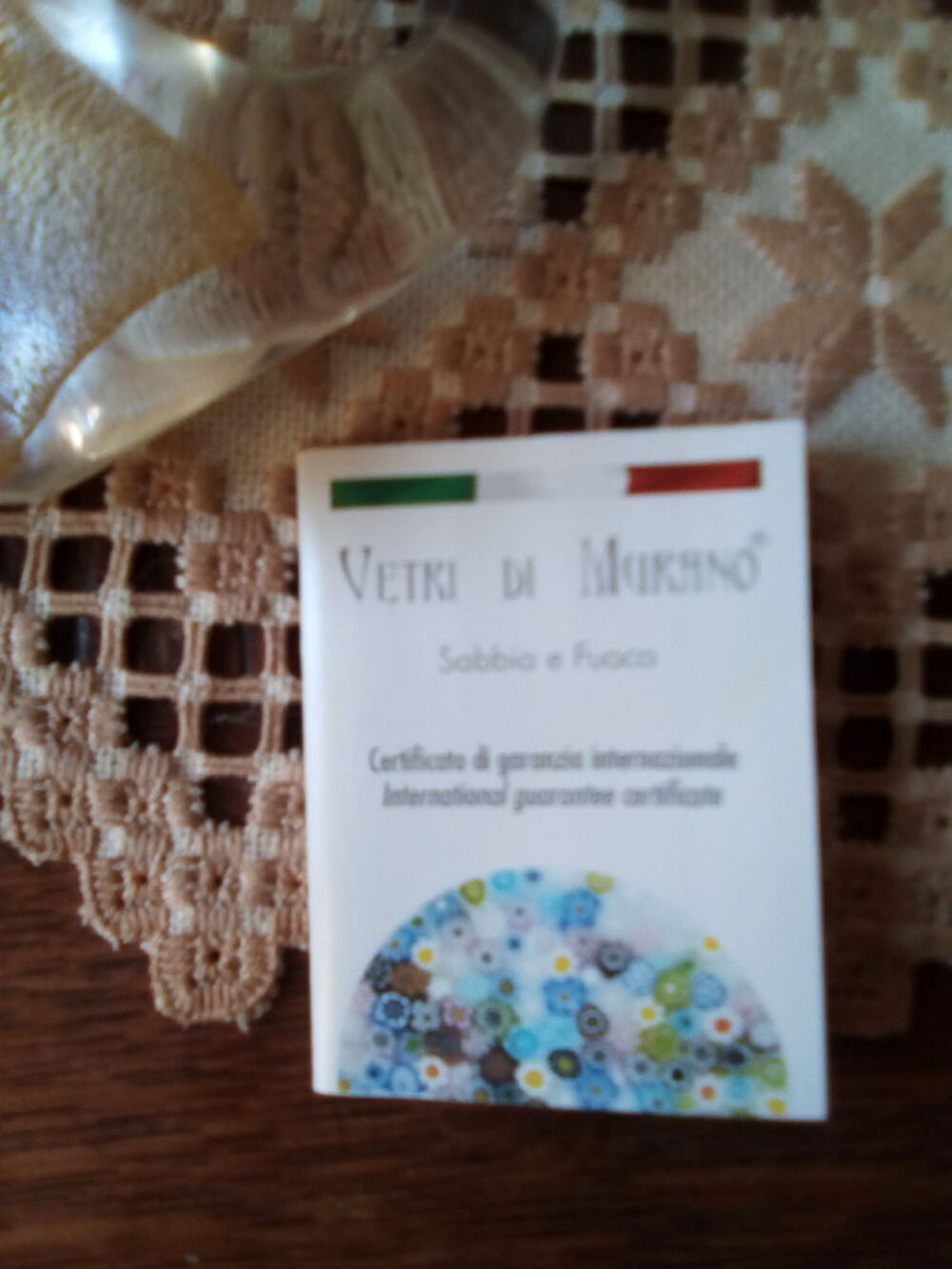Verre de Murano Presse-papier Certificat d'origine et sign&eacute; Décoration