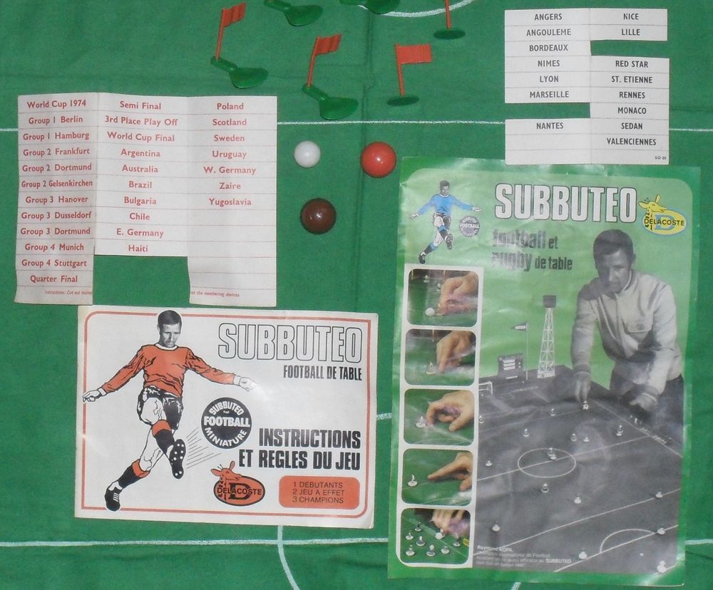Subbut&eacute;o Table Soccer Coupe du Monde 1974 Jeux / jouets