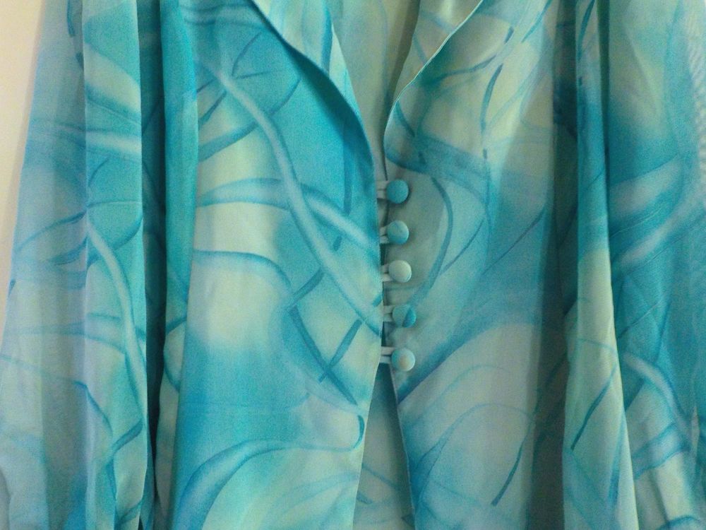 SURCHEMISE/CHEMISIER DOMINANTE BLEU ET TURQUOISE T48 Vêtements