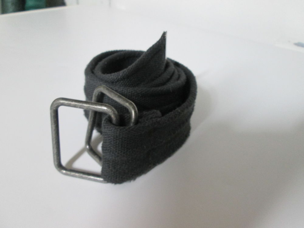 Ceinture en tissu gris homme ou femme Maroquinerie