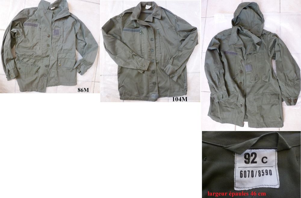 vetements militaires divers 