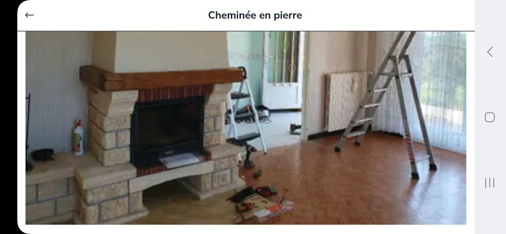 Chemin&eacute;e en pierres Bricolage