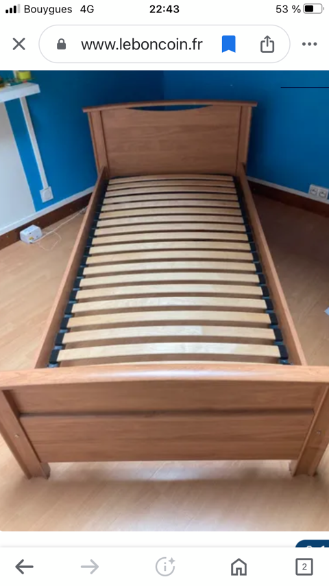 Lit +sommier + matelas 50 Grigny (69)