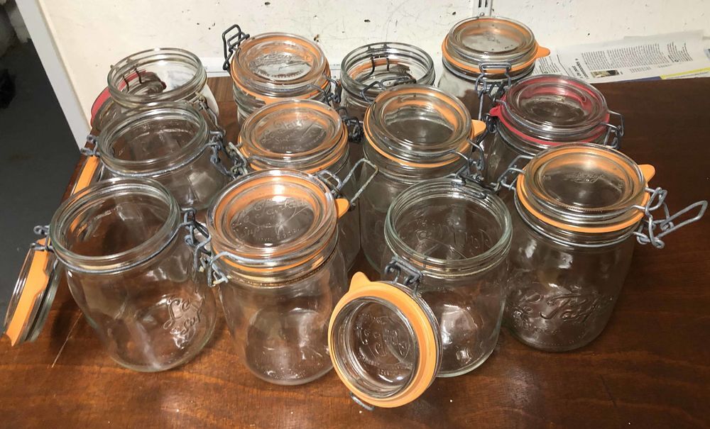 12 Bocaux Le Parfait ou &eacute;quivalent 1 litre en verre Cuisine