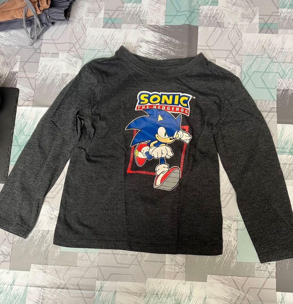 T-shirt manches longues Sonic Pikachu 5 ans Vêtements enfants