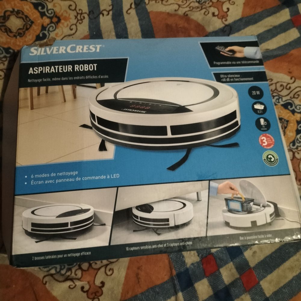 Aspirateur robot silver crest sans la t&eacute;l&eacute;commande Neuf Electroménager