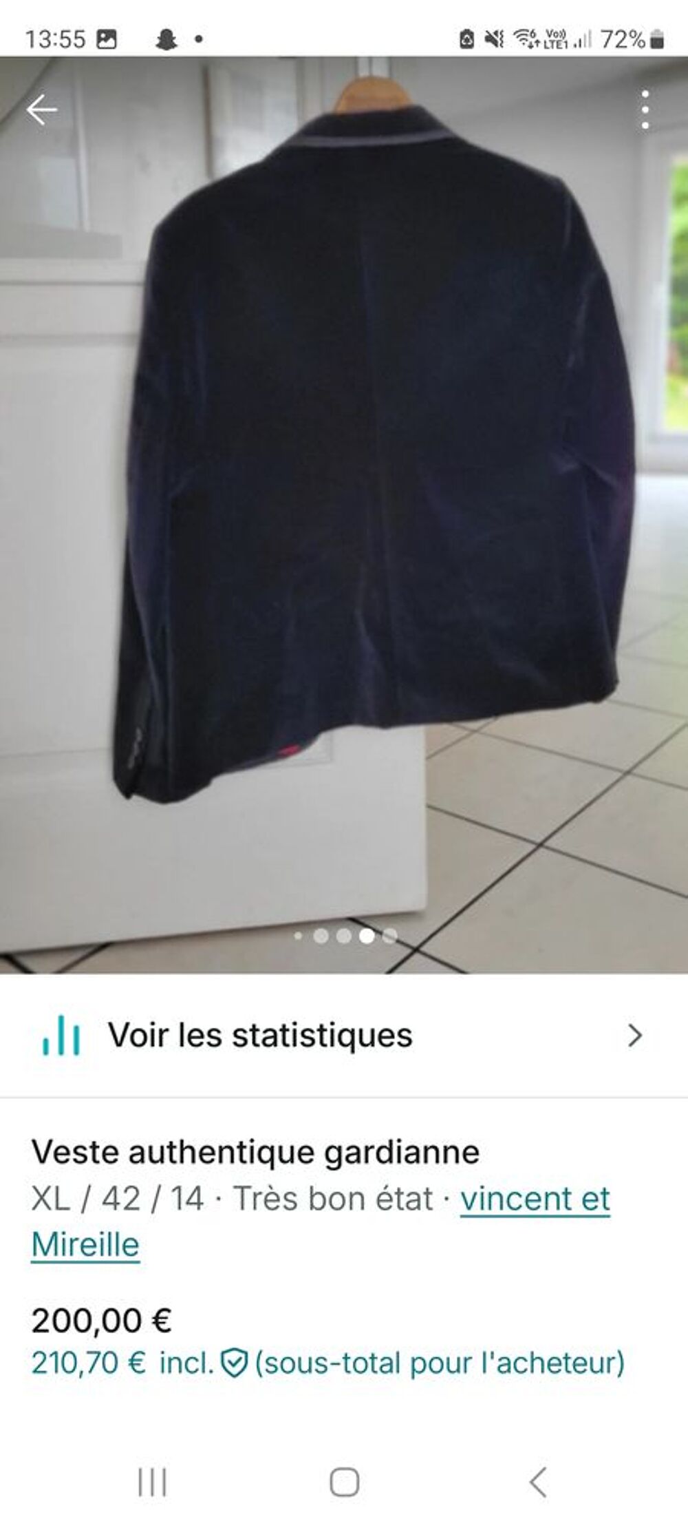 Veste authentique gardianne Vêtements