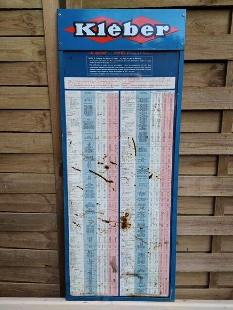 Plaque T�le Publicitaire et �maill�e Pression Kleber Pneus 1 Loches (37)