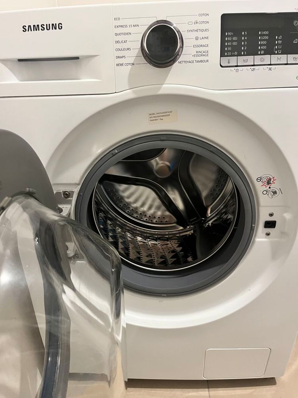 Lave linge hublot SAMSUNG EX WW70J5555FW Eco Bubble Electroménager